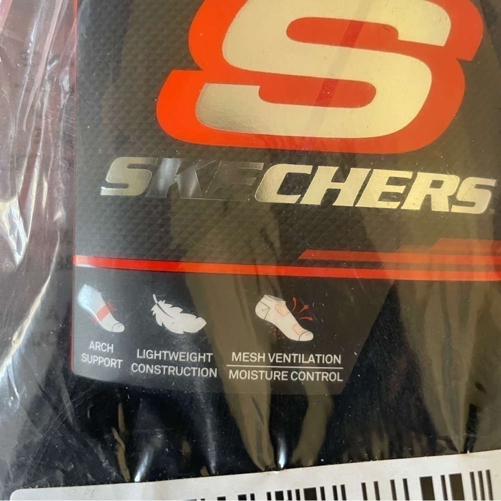 NWT Skechers Low Cut Cushioned Socks 6 Pack 12 Pairs Black - Picture 4 of 4